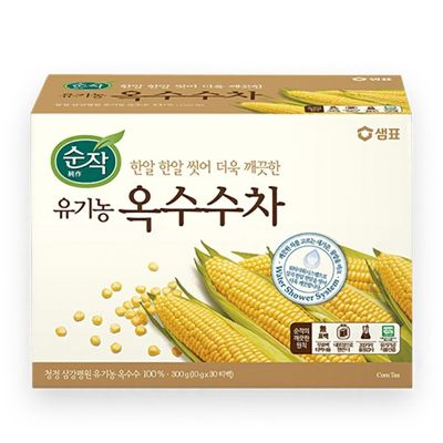 Sempio Sunjak Organic Corn Tea 300g(10gx30 teabags)/샘표 순작 유기농 옥수수차 300g(10gx30티백)